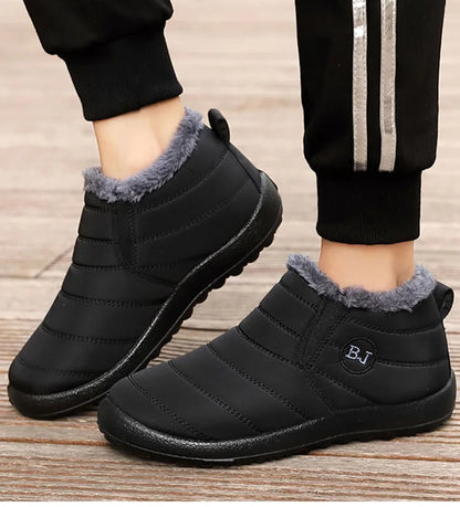 Women Boots Slip On Ankle Boots For 2024 Winter Shoes Women Snow Boots Keep Warm Fur Winter Botas Mujer Black Short Boot Female