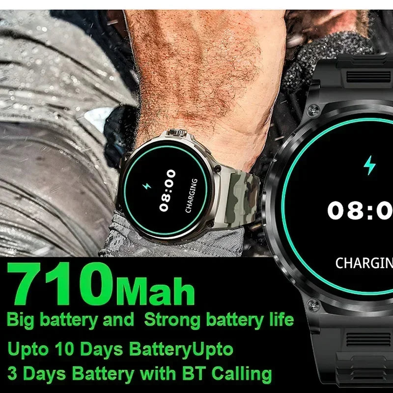 Lenovo New 1.85-inch ultra HD smartwatch, GPS track, HD Bluetooth call; 710 mah large battery 400+ dial,