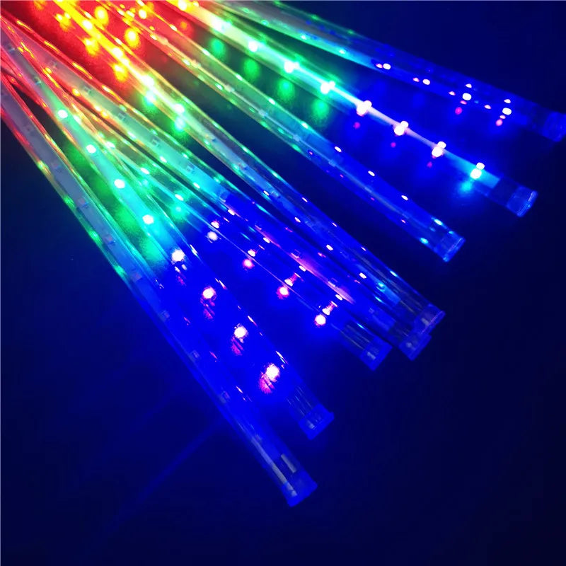 EU/US Plug Meteor Shower String Lights for Street Garden Wedding Christmas Tree Decoration Navidad Outdoor LED Holiday Lighting