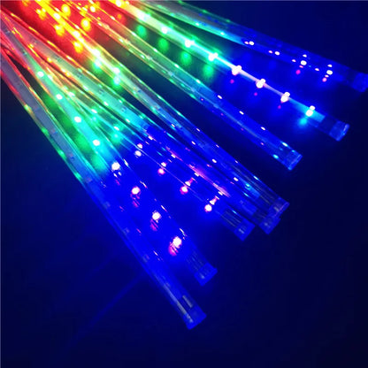 EU/US Plug Meteor Shower String Lights for Street Garden Wedding Christmas Tree Decoration Navidad Outdoor LED Holiday Lighting