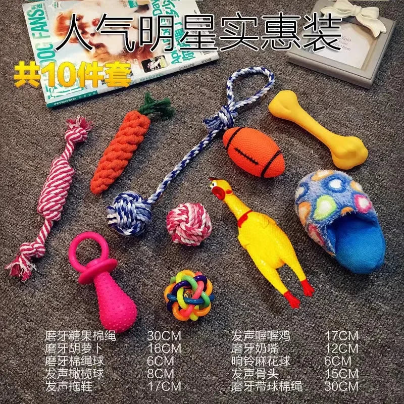 Plush Dog Toy Voice Training Set Puppy Play Kit Canine Essentials2024 New Pet Supplies Squeaky Toys Bark Control Tools