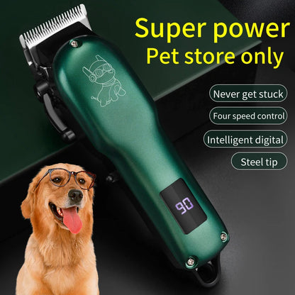 Professional Dog Hair Clipper All Metal Rechargeable Pet Trimmer Cat Shaver Cutting Machine Puppy Grooming Haircut Low Noice