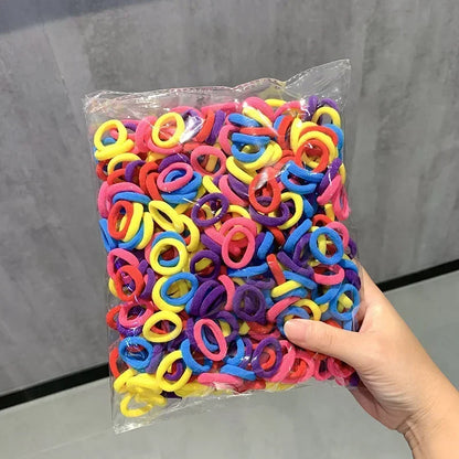 Women Girls Colorful Nylon Elastic Hair Bands Ponytail Hold Small Hair Tie Rubber Bands Scrunchie Fashion Kids Hair Accessories