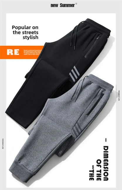 Pure Cotton Sweatpants Straight-Leg Loose-Fit Casual Pants For Men Summer Thin Style Plus Size Autumn/Winter Men's Trousers