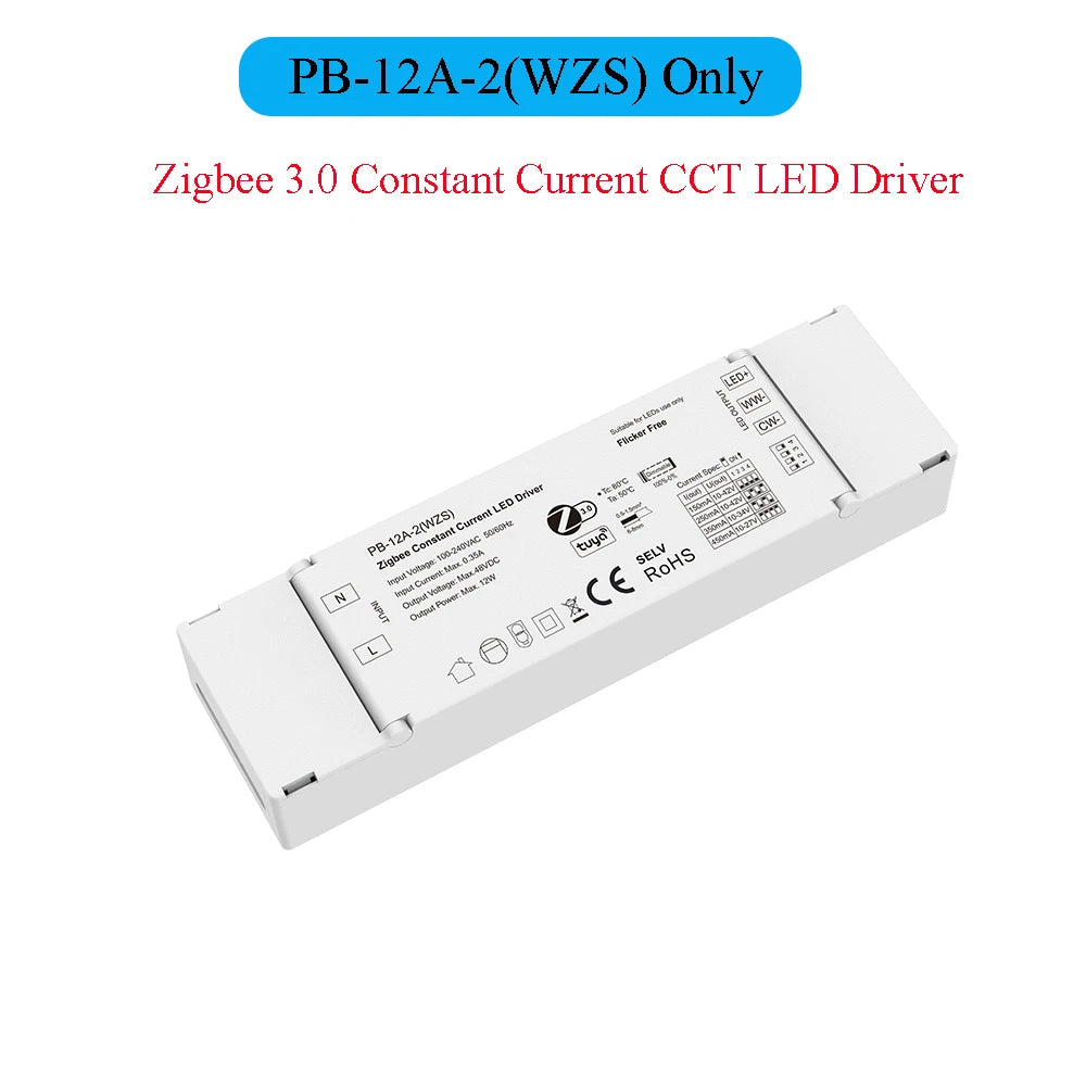 TUYA Zigbee Constant Current CCT LED Driver Dimmable Power Supply LED Strip Controller 12W Transformer For Alexa Smart Life APP