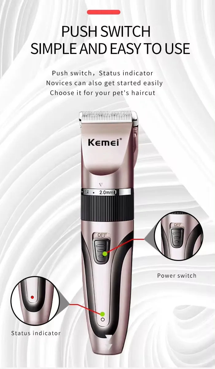 Professional Pet Grooming Clipper Kit Dog Hair Trimmer Electric Cat Shaver ceramic blade Rechargeable Animals Haircut Machine