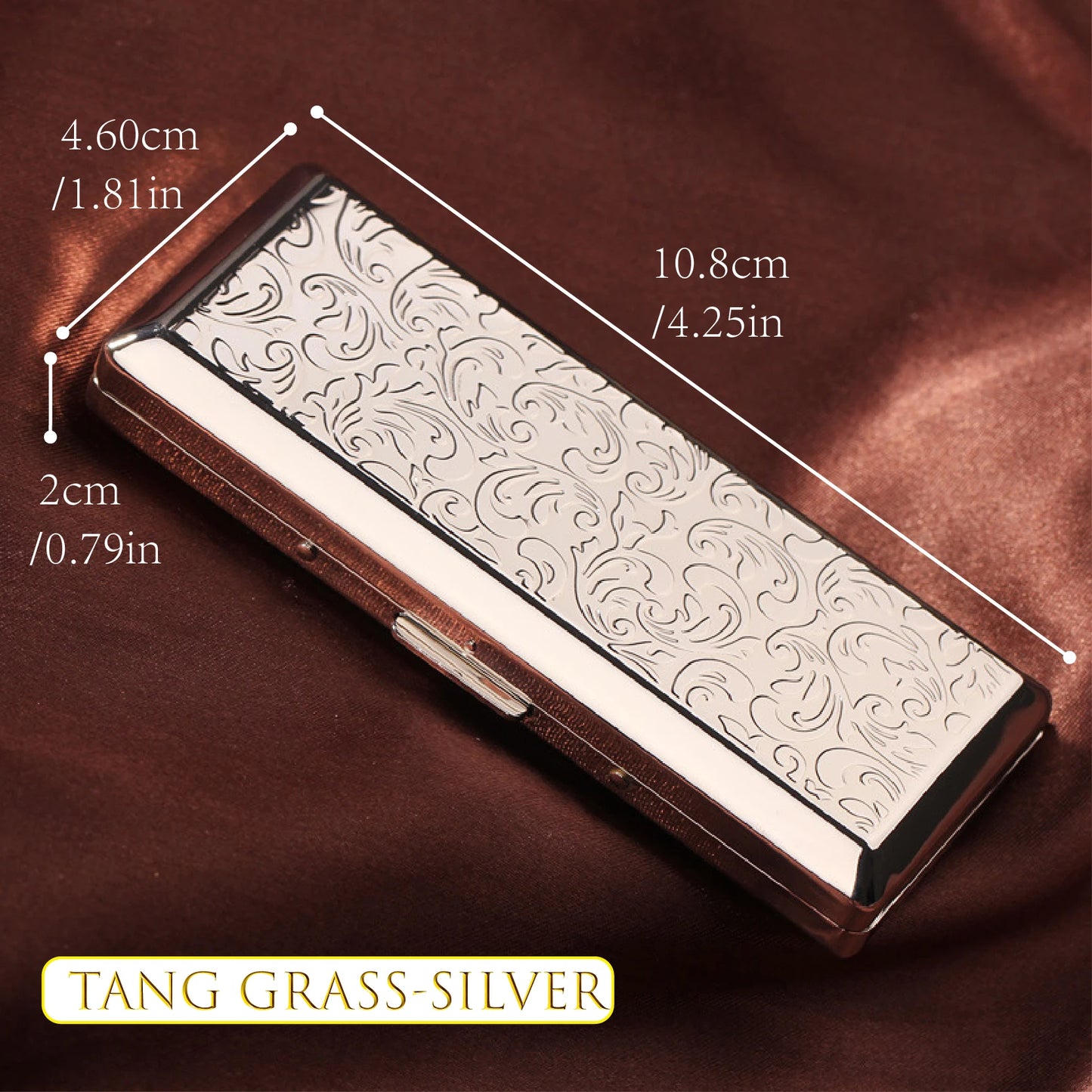 Female Embossed Slim Cigarette Case, Portable, Sealed, Waterproof, Smoking Accessories with Gifts Box, 10-14Pcs