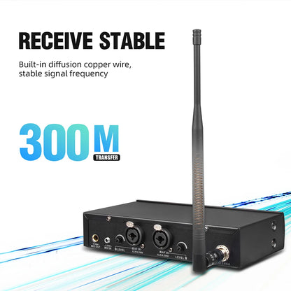 Debra ER102 UHF In Ear Monitor Wireless System With Multiple Professional Transmitter For Small Concerts And Home Theater.