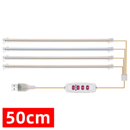 1/2/3/4 LED Grow Light Strips for Indoor Plants Red Blue Full Spectrum USB Phyto Lamp Timer Dimmable Seedlings Flower Lamp Bar